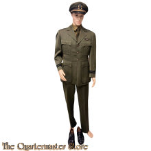 Officers WW2 USN aviation greens incl shoes and trenchcoat