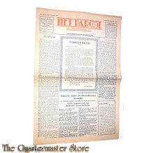 Krant , Het Parool 5e jrg no. 79 , vrijdag 6 April 1945 Almelo door de Canadeezen bevrijd