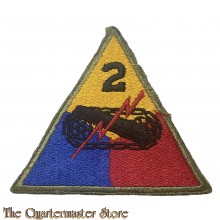 Mouwembleem 2e Armored Divisie (Green back sleeve badge 2nd Armored Division)