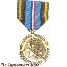Medaille Armed forces expeditionary service met baton in doos  (Medal Armed forces expeditionary service boxed)