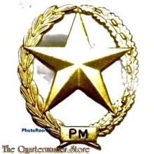 Metalen Brevet PISTOOL MITRAILLEUR Nederlands leger (Dutch UZI sharpshooter badge)