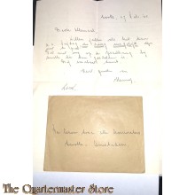 Brief met omslag 17 febr 1945 aan alle koeriersters Zwolle-Amsterdam