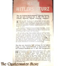 Flugblatt / Leaflet G.29, NACH HITLERS STURZ (After Hitler's Fall)