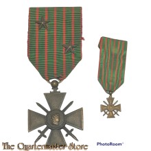 France - Croix de Guerre 14-18 with miniature