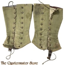 US Army mounted leather Gaiters WW1 
