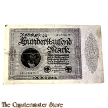 Reichsbanknote Hunderttausend Mark febr 1923