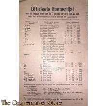 Officiele bonnenlijst 2e week 7e periode 1945 17 tm 23 juni Amersfoort District XIV