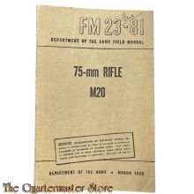 Manual FM 23-81 75 mm Rifle M20