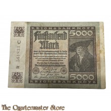 Reichsbanknote Funftausend Mark 1922