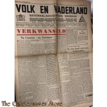 Krant NSB Volk en Vaderland 9e jrg no 48,  28 nov 1941