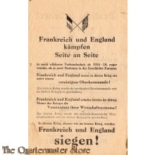 Flugblatt EH.263 England und Frankreich kämpfen Seite an…