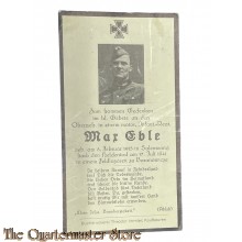 In Memoriam Karte/Death notice Obgfr Mot. Infanterie Regiment (Russland)