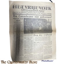 Krant Het vrije Volk 1e jrg no 4, dinsdag 8 mei 1945 