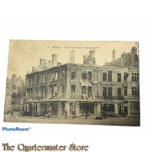 Postcard 1914-18 no 26 Arras, Place de la gare et rue Gambetta