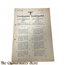 Verordnungsblatt fur die besetzten Niedelandische Gebiete stuck 32 augegeben am 16 dezember 1942