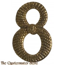 Cijfer 8 voor M1916 platte pet, Kepie en iin oranje voor veldmuts