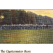 Prent briefkaart 1905 's Gravenhage Parade in de Maliebaan