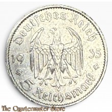 German 5 Mark 1935 silver Hindenburg