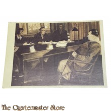 Postkarte nachkriegszeit Rudolf Hess im Verhor im Anschluss an seinen Alleinflug mit einer Me110 nach Schottland 1941