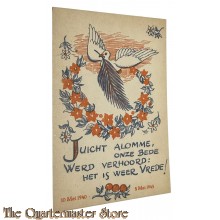 Ansicht 1945 Juicht alomme onze Bede werd verhoord: het is weer Vrede !
