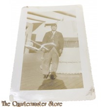 WW2 original Photo US Officer on board  USS Missouri