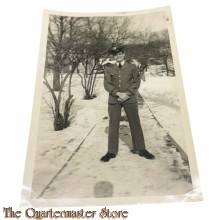 WW2 period original Photo US Soldier with pipe