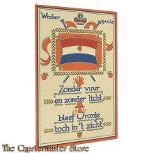 Ansichtkaart 1945 Zonder vuur en zonder licht bleef Oranje toch in 't zicht 