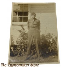 WW2 period original Photo US Soldier at ease