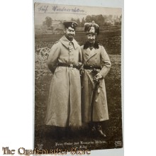 (Feld)postkarte 1917 Prinz Oskar und Kronprinz Wilhelm im Felde 
