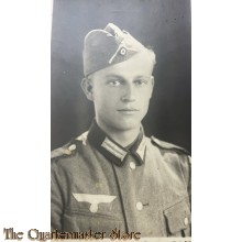 Postkarte/StudioPhoto 1940 WH soldier sidecap with soutache
