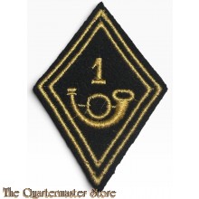 France - mouwpatch (losange de bras) 1e BCP (1e Bataillon de Chasseurs à Pied