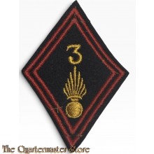 France - mouwpatch (losange de bras) Mod 45 3e Regiment  D'Infanterie