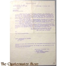 Afschrift Inspecteur vd Gen Kundige DIenst der Landmacht 1939 Eerste Hulpkaarten