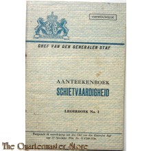 Legerboek no 1 aantekenboek schietvaardigheid 1946