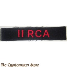 Shoulder title 11 Royal Canadian Artillery 11 RCA