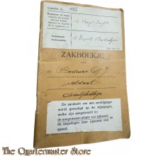 Oorlogszakboekje 12e Reg Inf 12e Depot Bat en Bewijs van ontslag