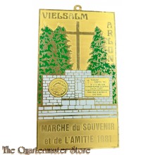 France - Metal plate "Marche du Souvenir et de L'Amitie 1981"