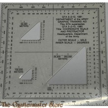 US Army Coordinate scale and protractor 1980