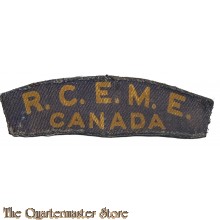 Shoulder title R.C.E.M.E. Royal Canadian Electrical and Mecanical Engineers (canvas)