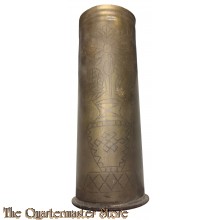 Kartusche kanone WW1 7,7 cm. Trenchart (Steel base)