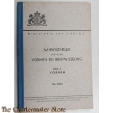 Aanwijzingen omtrent briefwisseling no 2525 deel A Vormen