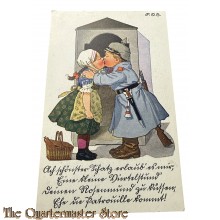 (Feld) postkarte 1916 Abschiedskuss