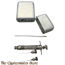 WW1 Container with hypodermic syringe and needles for Medical belt 