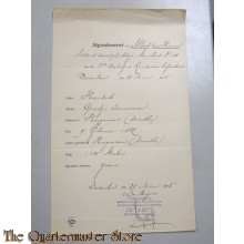 Document 1906 Signalement Soldaat 11e Bat Landweer Infanterie Deventer