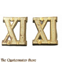  WH schulterklappen Offizier ziffern set Wehrkreis XI  (WH shoulderboard numerals set Wehrkreis XI for officers)