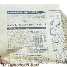 1940 Schnittmusterbogen NS Frauenwarte Heft 1/2