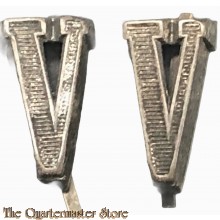 WH schulterklappenauflagen Mannschaft ziffern set Wehrkreis V (WH shoulderboard numerals set Wehrkreis V for EM/NCO)