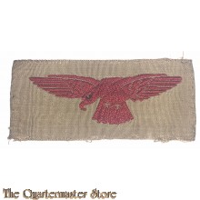 WW2 original left facing tropical RAF eagle cloth slipon badge