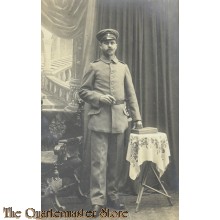 (Feld)postkarte 1916 Deutscher Soldat mit Zigarre und Schirmmutze