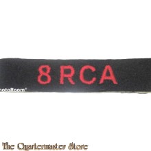 Shoulder flash, 8th  Royal Canadian Artillery,  8 RCA